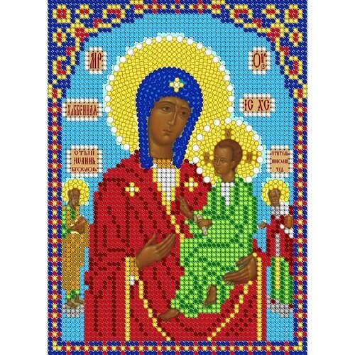Вышивка бисером иконы Богородица Хлебная 12*16 см от компании М.Видео - фото 1