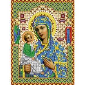 Вышивка бисером иконы Богородица Иерусалимская 19*24 см