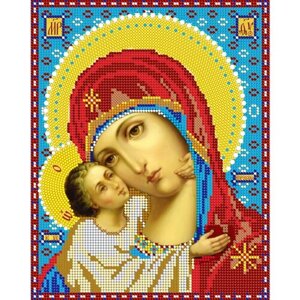 Вышивка бисером иконы Богородица Игоревская 19*24 см