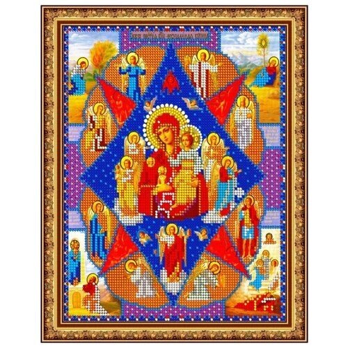 Вышивка бисером иконы Богородица Неопалимая Купина 19*24 см от компании М.Видео - фото 1