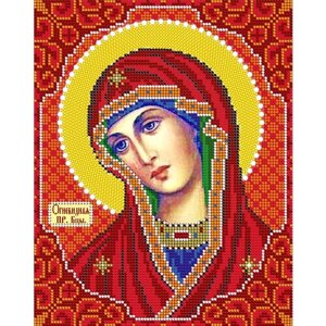 Вышивка бисером иконы Богородица Огневидная 19*24 см