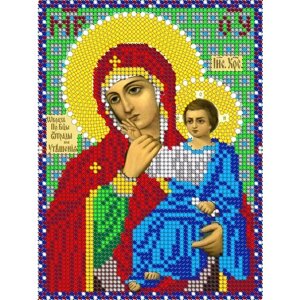 Вышивка бисером иконы Богородица Отрада и Утешение 12*16 см