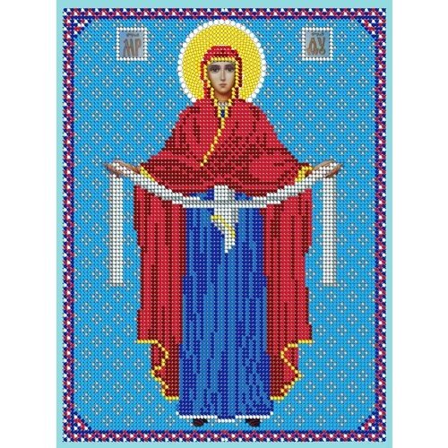 Вышивка бисером иконы Богородица Покрова 19*24 см от компании М.Видео - фото 1