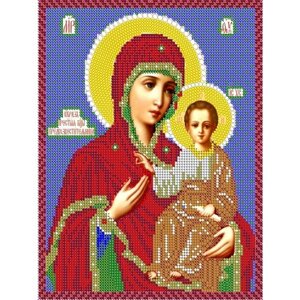 Вышивка бисером иконы Богородица Предвозвестительница 19*24 см