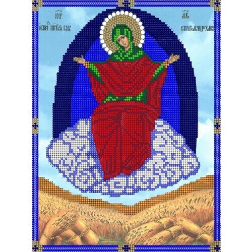 Вышивка бисером иконы Богородица Спорительница хлебов 19*24 см от компании М.Видео - фото 1