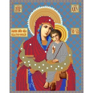 Вышивка бисером иконы Богородица Тогорская 19*24 см
