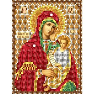 Вышивка бисером иконы Богородица Утоли мои печали 12*16 см