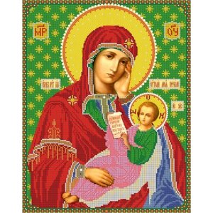 Вышивка бисером иконы Богородица Утоли мои печали 30*38см