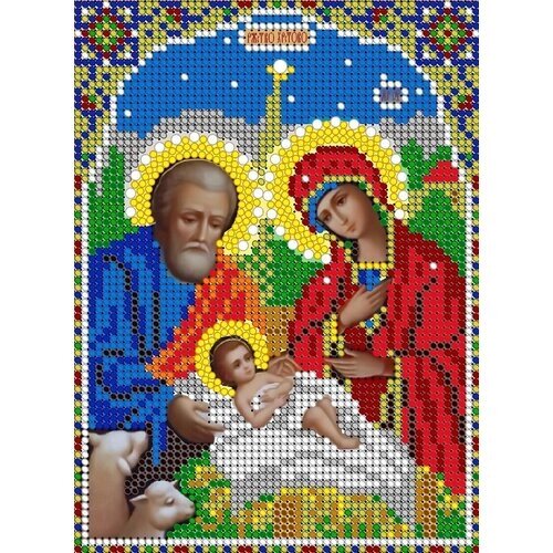 Вышивка бисером иконы Рождество Христово 12*16 см от компании М.Видео - фото 1