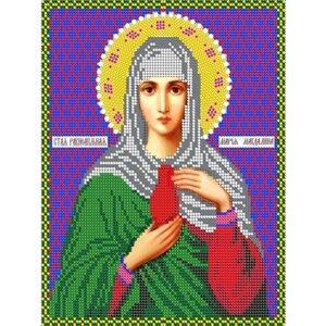 Вышивка бисером иконы Святая Мария Магдалина 19*24 см