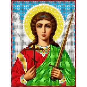 Вышивка бисером иконы Святой Ангел Хранитель 12*16 см