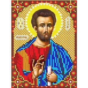 Вышивка бисером иконы Святой Апостол Иуда 12*16 см