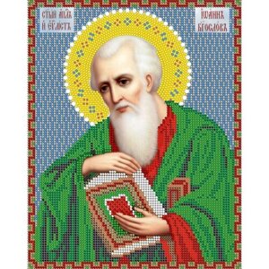 Вышивка бисером иконы Святой Иван 19*24 см