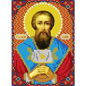 Вышивка бисером иконы Святой Василий 12*16 см