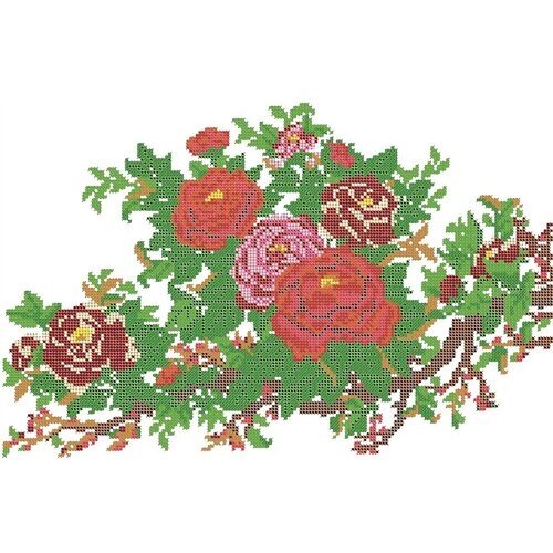 Вышивка бисером картины Цветы 38*27см от компании М.Видео - фото 1