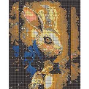Вышивка бисером картины Кролик из Страны Чудес 30*24см
