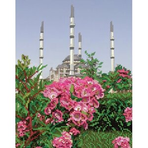 Вышивка бисером картины Мечеть 19*24см