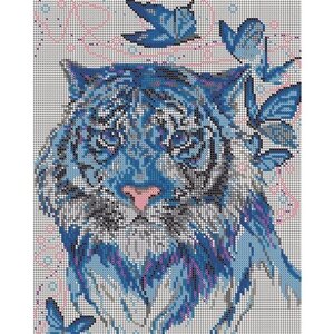 Вышивка бисером картины Нежный тигр 24*30см