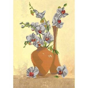 Вышивка бисером картины Орхидея 35*50см