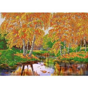 Вышивка бисером картины Осень 34*24см