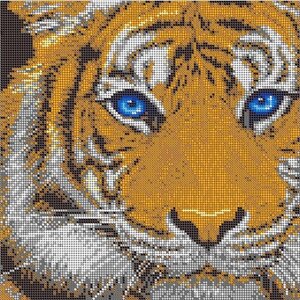 Вышивка бисером картины Тигр 27*27см