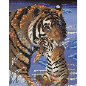 Вышивка бисером картины Тигры
