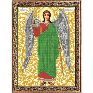 Вышивка бисером набор на атласе для вышивания "Вышивочка" икона "Св. Ангел Хранитель" 18*23см