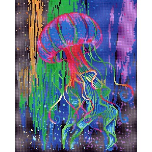 Вышивка бисером наборы картина Медуза 24х30 см от компании М.Видео - фото 1