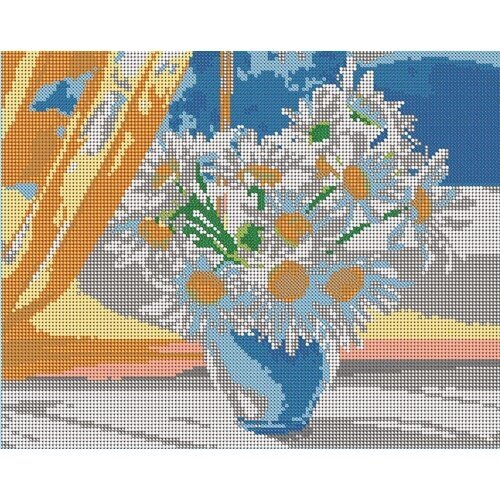 Вышивка бисером наборы картина Ромашки 30х24 см от компании М.Видео - фото 1
