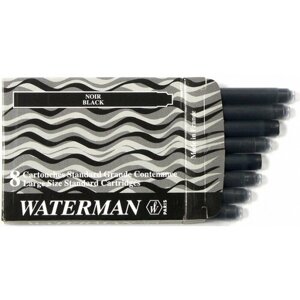 Waterman S0110850 Стандартные картриджи с черными чернилами для перьевой ручки waterman