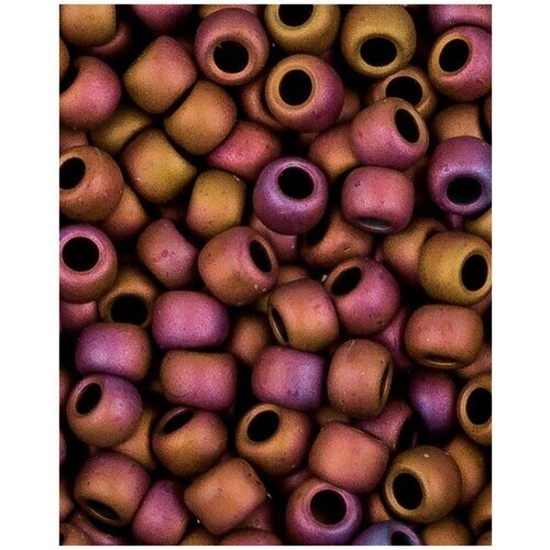 Японский бисер Toho, размер 8/0, цвет: Матовый розовато-лиловый кофе (703), 10 грамм
