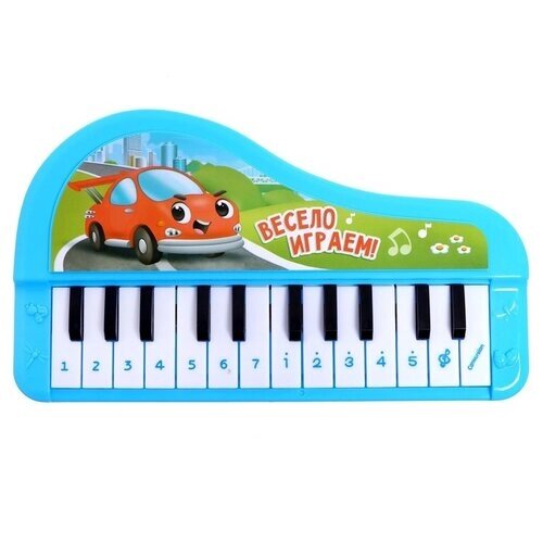 ZABIAKA Музыкальное пианино "Веселые машинки", звук, цвет синий, SL-05407 7167239 от компании М.Видео - фото 1