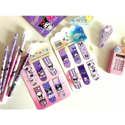 Закладки магнитные Kuromi друзья Hello Kitty 12 штук (в ассортименте рисунок) от компании М.Видео - фото 1