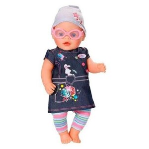 Zapf Creation Набор одежды для куклы Baby Born 43 см: Джинсовый комбинезон, 4 предмета 822210