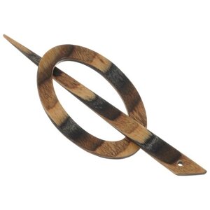 Застежка декоративная Prym "Овал", цвет: коричневый, светло-коричневый