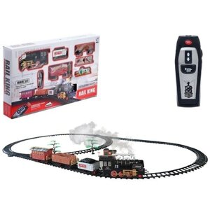 Железная дорога «Классика», радиоуправление, свет и звук, с дымом, работает от аккумулятора