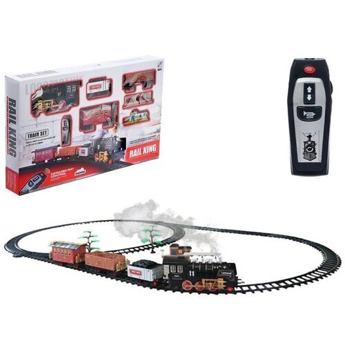 Железная дорога «Классика», радиоуправление, свет и звук, с дымом, работает от аккумулятора от компании М.Видео - фото 1