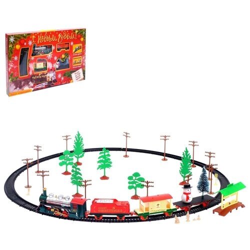Железная дорога С Новым Годом, работает от батареек Woow Toys . от компании М.Видео - фото 1