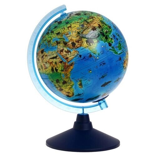 Зоогеографический интерактивный глобус Globen 25 см с подсветкой от батареек от компании М.Видео - фото 1