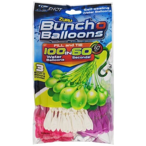 Zuru Водяное оружие Bunch O Balloons цвет розовый белый фиолетовый от компании М.Видео - фото 1