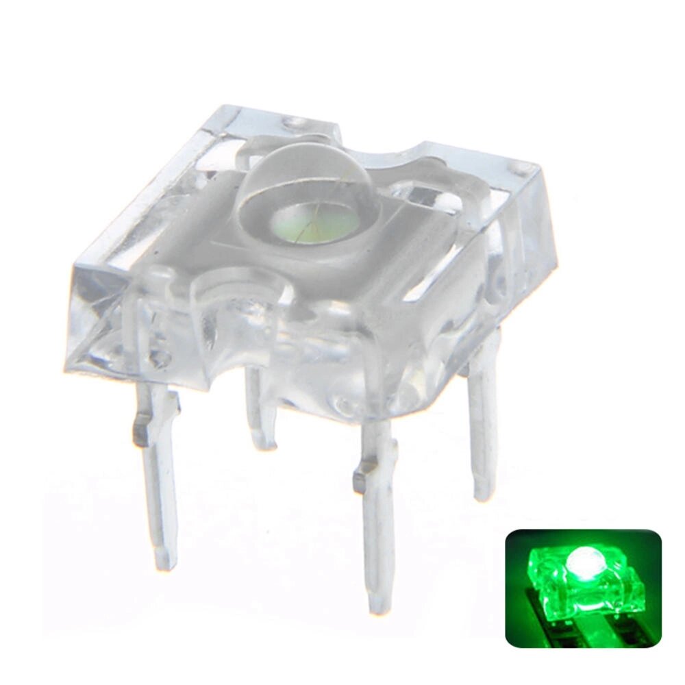 100 ШТ. 3 ММ Зеленый Ультра яркий Прозрачный Круглый Топ Объектив Светоизлучающий LED Диод Лампа Вода Прозрачная Лампа 3 от компании Admi - фото 1
