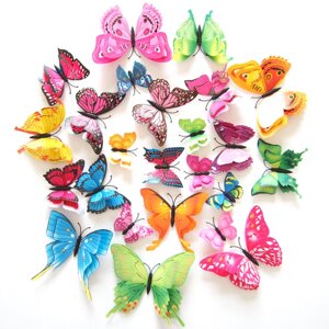 Интерьерные наклейки бабочки - 62 фото