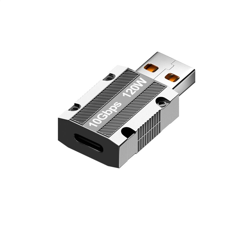 120 Вт Type-C на USB3.0 OTG адаптер 10 Гбит/с высокоскоростная передача USB штекер на Type-C женский Коннектор для мобил от компании Admi - фото 1