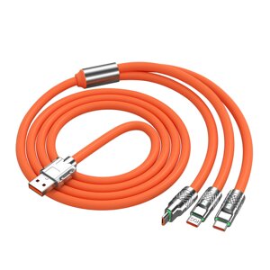 120 Вт USB-A к iP/Type-C/кабель Micro USB для быстрой зарядки и передачи данных, луженый Медь Core Line 1M Long для iPho