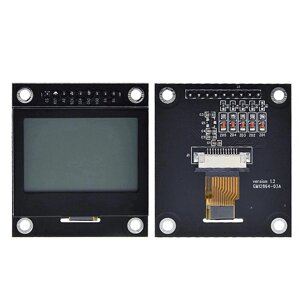12864 LCD Дисплей Экран 12864-03A Модуль последовательного порта с точечной матрицей SPI с железной рамой