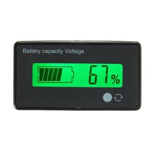 12V / 24V / 36V / 48V 8-70V LCD Литиевая батарея кислотного свинеца Индикатор емкости Цифровой вольтметр