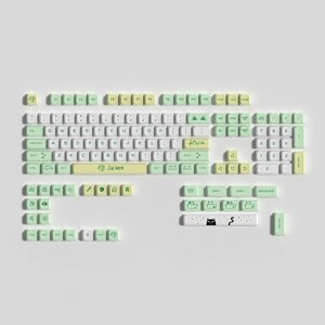 133 клавиши Green Meow PBT Keycap Set XDA Profile Sublimation Keycaps для клавиатур Механический