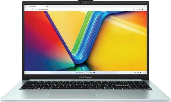15.6 Ноутбук ASUS Vivobook Go E1504, AMD Ryzen 5 7520U, 16Gb/512Gb, W11 Home, серо-зеленый от компании Admi - фото 1