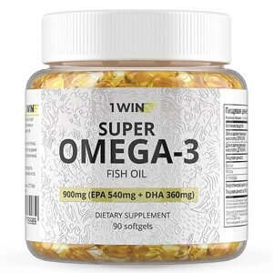 1WIN Витамины Омега 3 в капсулах, рыбий жир Dietary Supplement Omega 3, fish oil