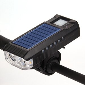 2023 Солнечная Аккумуляторная велосипедная фара LED Суперяркость 4000 мАч Батарея Водонепроницаемы 4 режима освещения Пр